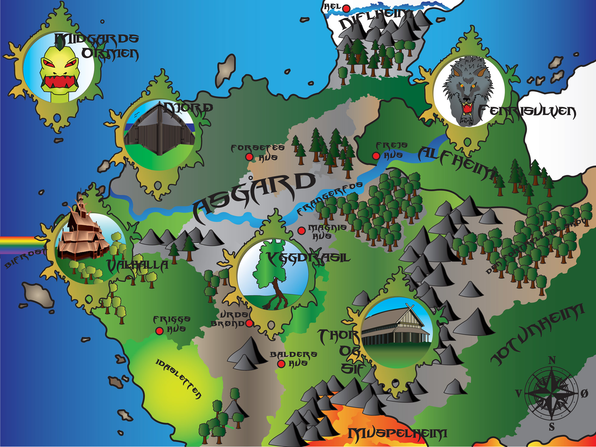 Smaller works - Nordic Mythology Map