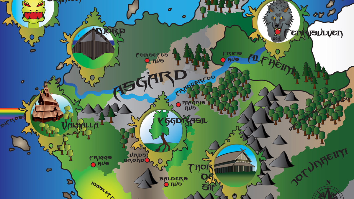 Nordic Mythology Map